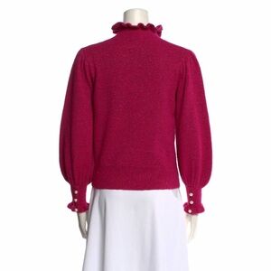 kate spade Magenta Ruffle Neck Sweater